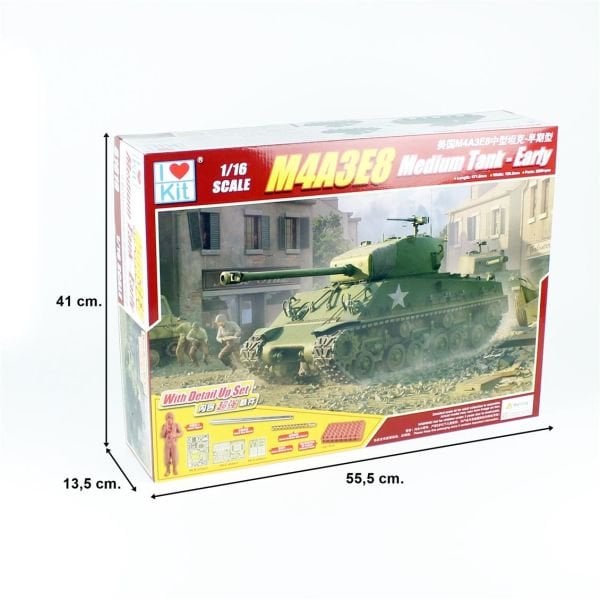 I Love Kit 61619 1/16 Ölçek, M4A3E8 Erken Dönem Tankı,Plastik Model Kiti