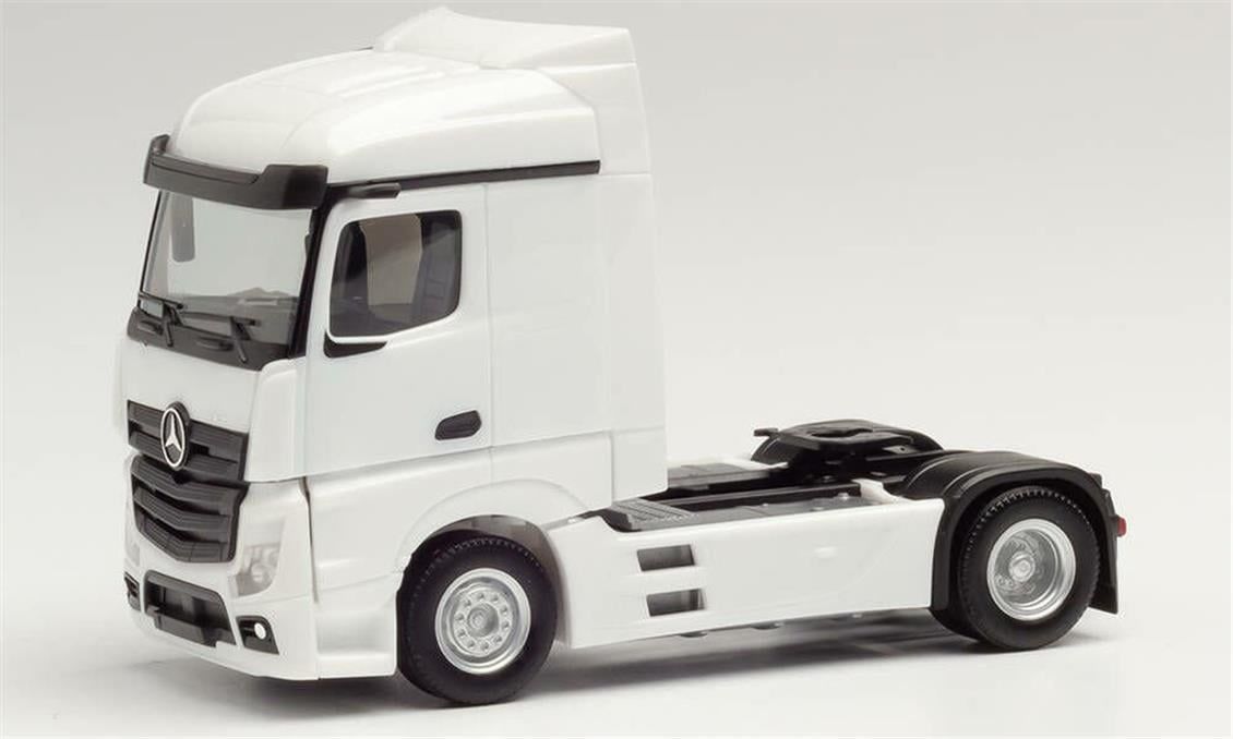 Herpa 309226 1/87 Ölçek, MB Actros Stream Space 2.5 Çekici, Beyaz, Sergilemeye Hazır Model Araç