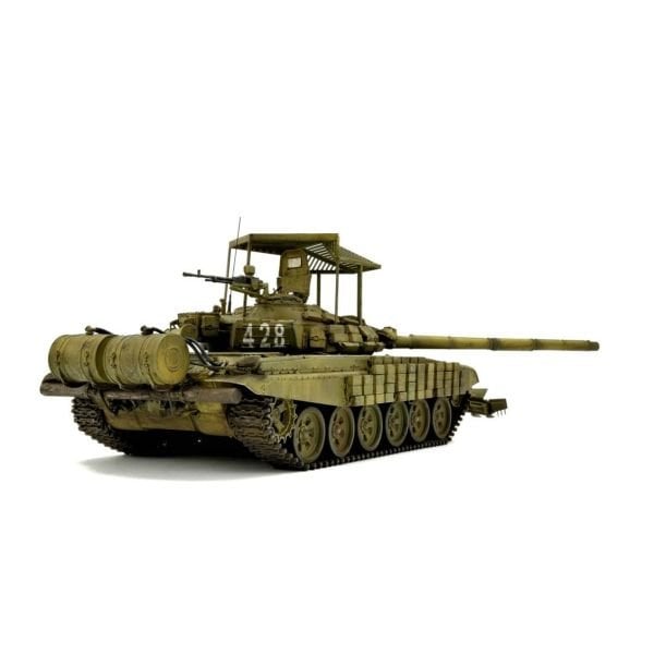 Trumpeter 09609 1/35 Ölçek, Rus T-72B1 Ana Muharebe Tankı ve KTM-6 Izgara Zırhlı, Plastik Model Kiti