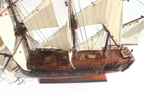 Gianhien Ts0006W60 Hms Bark Endeavour Ahşap Hazır Yelkenli Savaş Gemisi Maketi