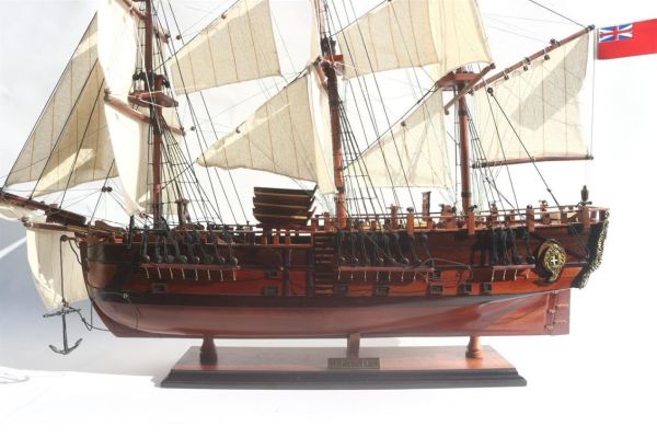 Gianhien Ts0006W60 Hms Bark Endeavour Ahşap Hazır Yelkenli Savaş Gemisi Maketi