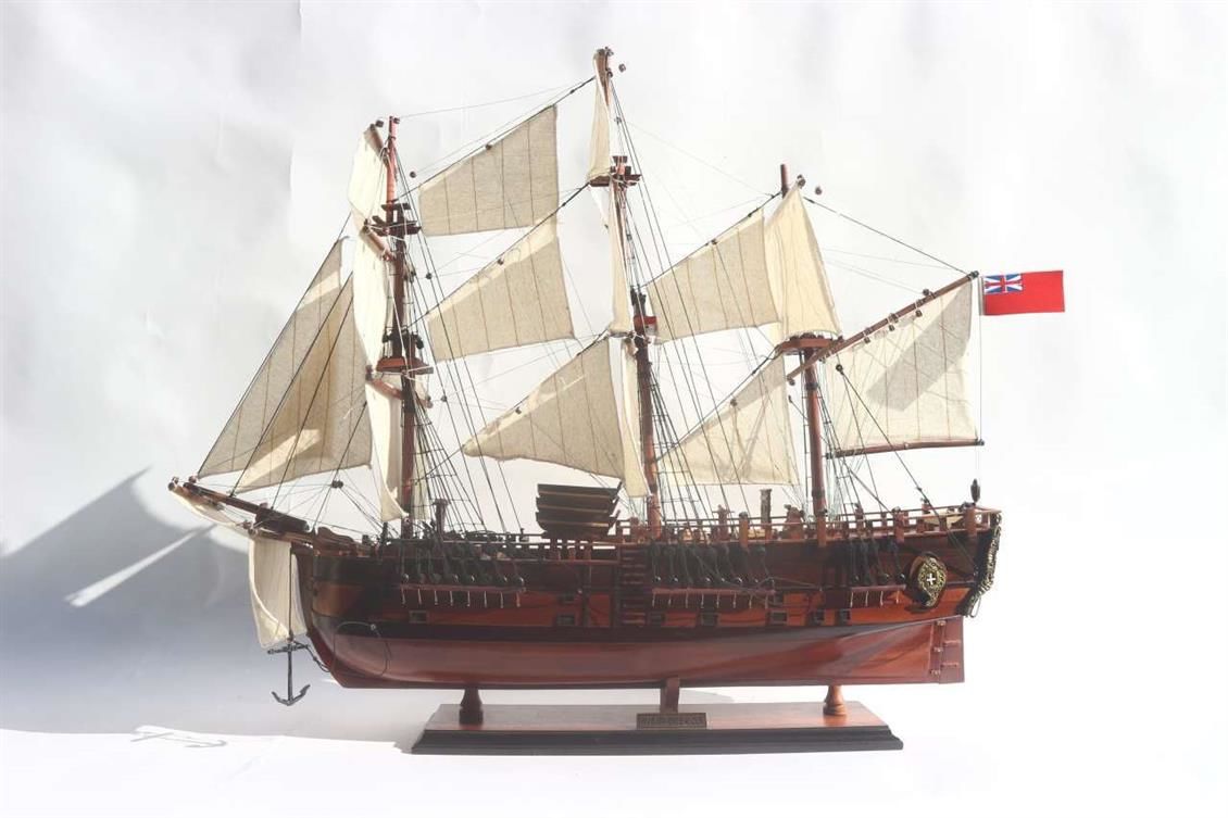 Gianhien Ts0006W60 Hms Bark Endeavour Ahşap Hazır Yelkenli Savaş Gemisi Maketi