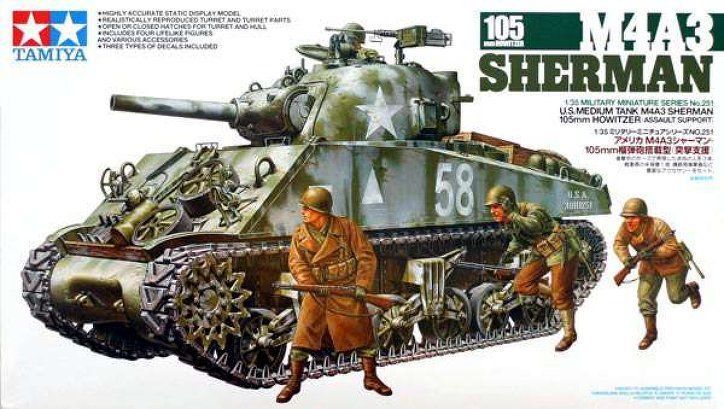 1/35 M4A3 Sherman, 105mm Howitzer