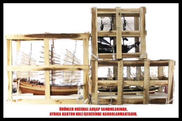 Gianhien Ts0020W60 Hms Bounty Ahşap Hazır Yelkenli Savaş Gemisi Maketi