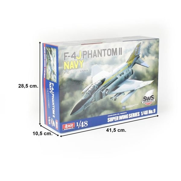 SWS 48-09 1/48 Ölçek, F-4J Phantom II (Navy) Savaş Uçağı, Plastik Model kiti