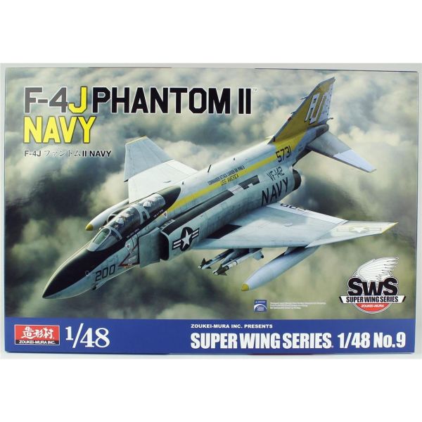 SWS 48-09 1/48 Ölçek, F-4J Phantom II (Navy) Savaş Uçağı, Plastik Model kiti