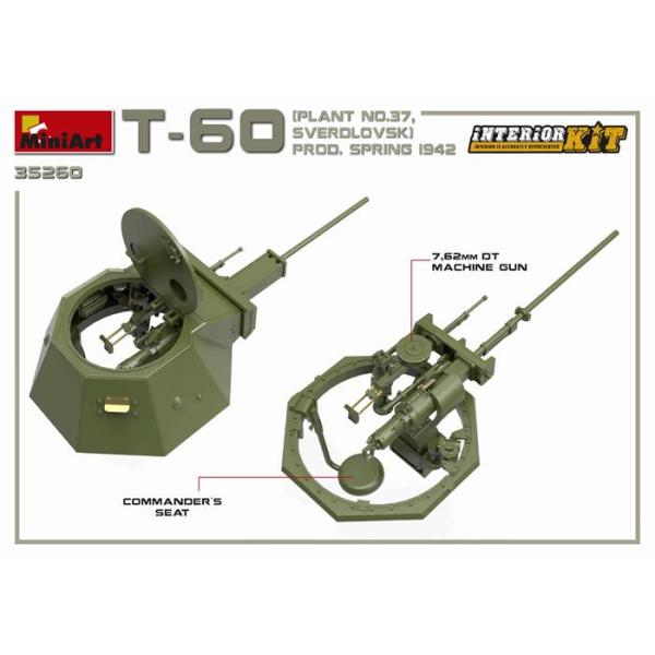 MiniArt T-60 (Plant No.37) Prod. Spring 1942 Interior Kit