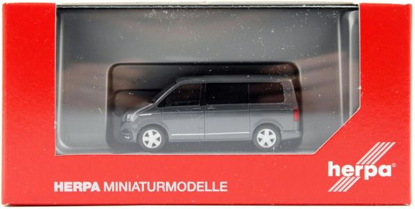 Herpa 096782 1/87 Ölçek, VW T6.1 Caravelle Minibüs, Gri, Sergilemeye Hazır Model Araç