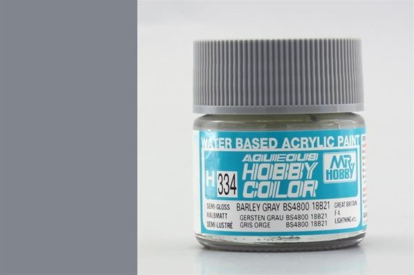 Mr.Hobby H-334 10 ml. Barley Gray BS4800/18B21, Aqueous Serisi Model Boyası