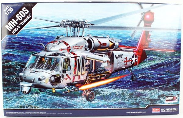 Academy 12120 1/35 Ölçek, MH-60S HSC-9 (Tridents) Helikopter, Plastik Model kiti