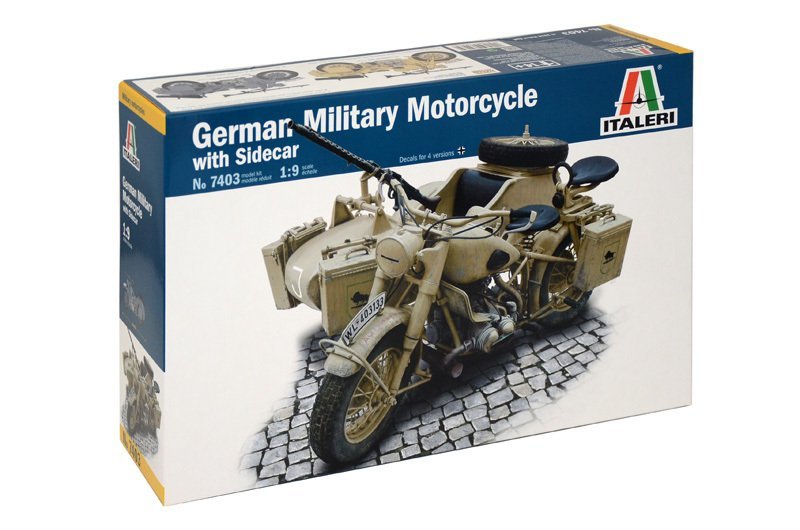 German Military Motorcycle with side car