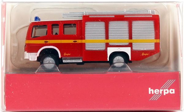 Herpa 66747 1/87 Ölçek, MB Atego HLF 20 İtfaiye, Sergilemeye Hazır Model Araç