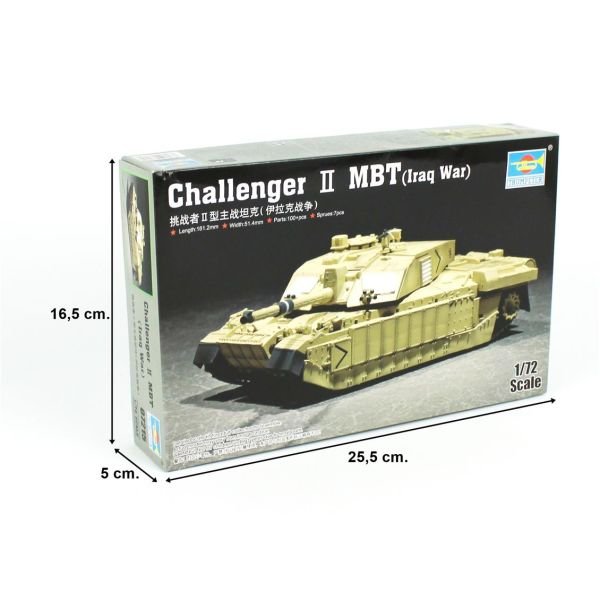 Trumpeter 07215 1/72 Ölçek, Challenger II (Irak Savaşı) Ana Muharebe Tankı, Plastik Model Kiti