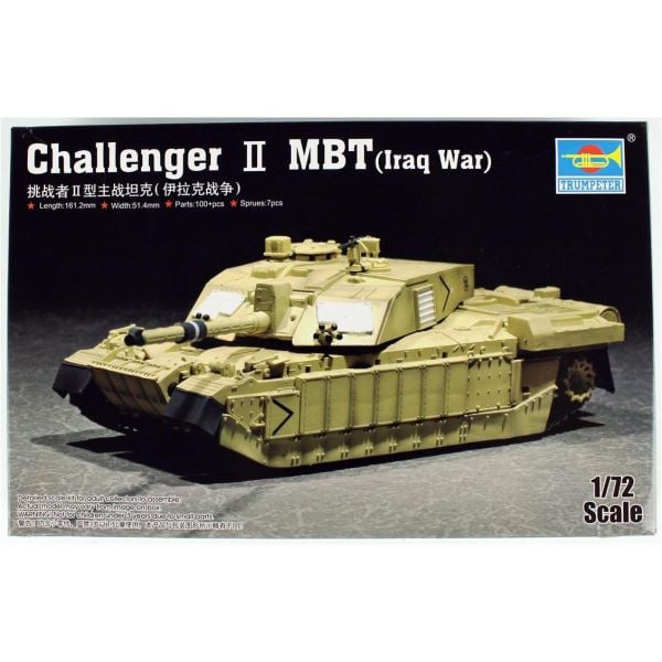 Trumpeter 07215 1/72 Ölçek, Challenger II (Irak Savaşı) Ana Muharebe Tankı, Plastik Model Kiti