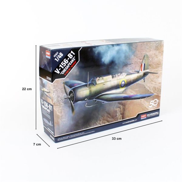 Academy 12330 1/48 Ölçek, V-156-B1 Chesapeake Savaş Uçağı, Plastik Model kiti