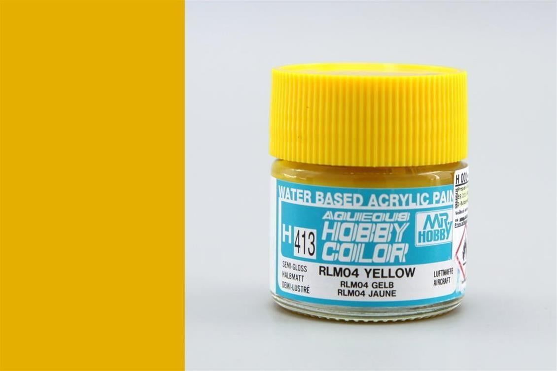 Mr.Hobby H-413 10 ml. RLM04 Yellow, Aqueous Serisi Model Boyası