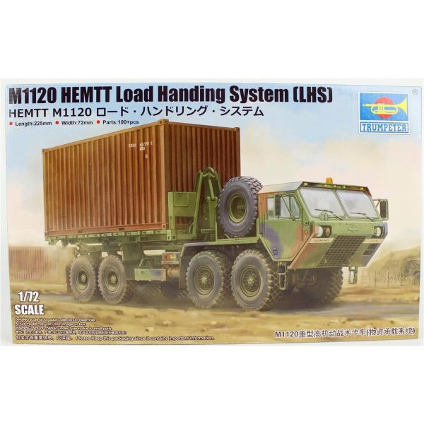 Trumpeter 07175 1/72 Ölçek, M1120 HEMTT (LHS) Konteyner Taşıma Kamyonu, Plastik Model Kiti