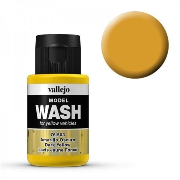 Vallejo 76503 35 ml. Dark Yellow, Wash Serisi Model Boyası