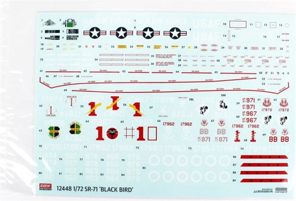 Academy 12448 1/72 Ölçek, SR-71 Blackbird Savaş Uçağı, Plastik Model kiti