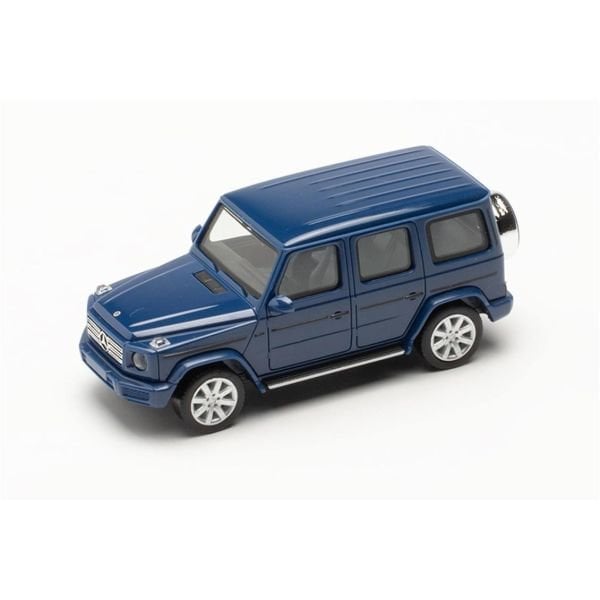 Herpa 420280-002 1/87 Ölçek, Mercedes-Benz G-class Cip, Koyu Mavi, Sergilemeye Hazır Model Araç