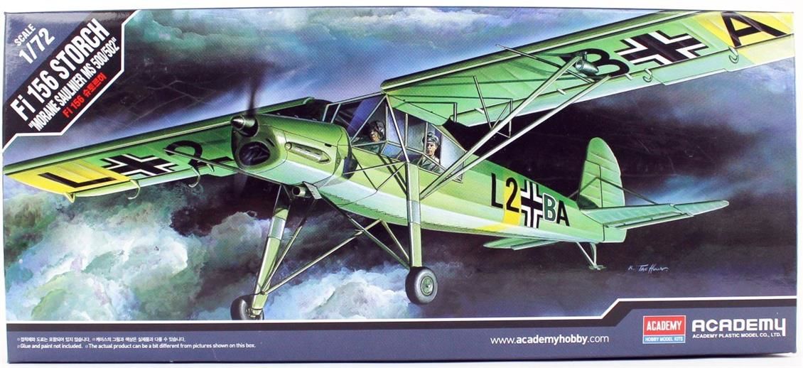 Academy 12459 1/72 Ölçek, Fieseler FI-156 Storch Savaş Uçağı, Plastik Model kiti