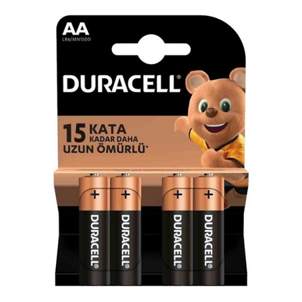 Duracell Alkalin  Pil ( 4 x AA ) Kalem Pil