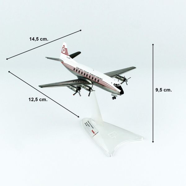 Herpa 572866 1/200 Ölçek, THY Vickers Viscount 700 - TC-SES, Sergilemeye Hazır Model Araç