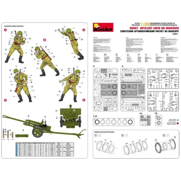 MiniArt Manevra Yapan Sovyet Topçu Mürettebatı