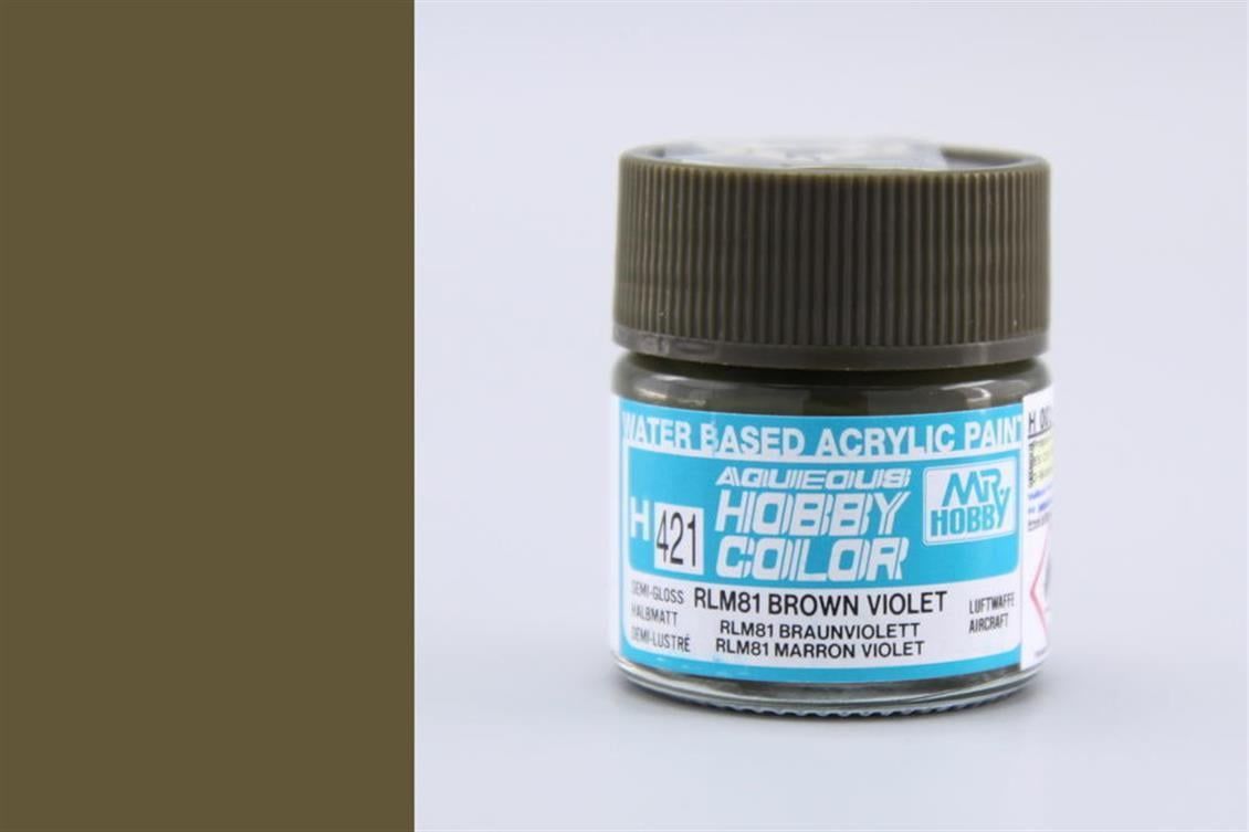 Mr.Hobby H-421 10 ml. RLM81 Brown Violet, Aqueous Serisi Model Boyası