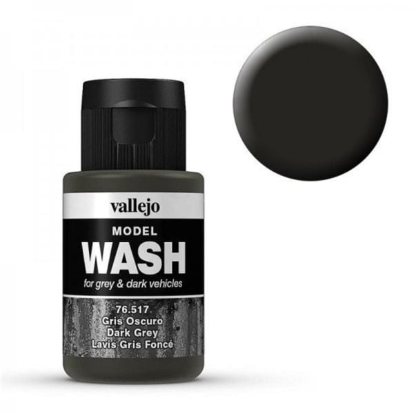 Vallejo 76517 35 ml. Dark Grey, Wash Serisi Model Boyası