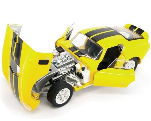 Road Signature 92408 1/18 Ölçek, 1965 Shelby Cobra Daytone Coupe, Yellow, Sergilemeye Hazır Metal Araba Modeli