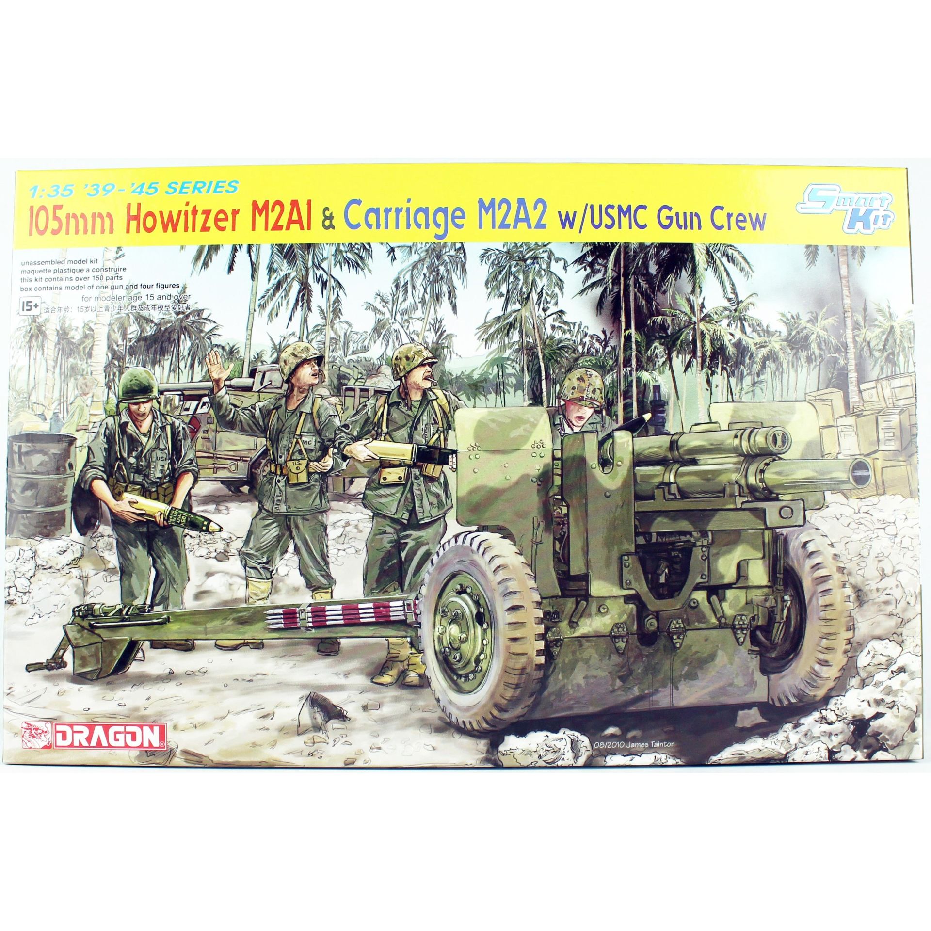 Dragon 6531 1/35 Ölçek,,105mm Howitzer M2A1 Top ve M2A2 Römork ile Mürettebatı, Plastik Model Kiti