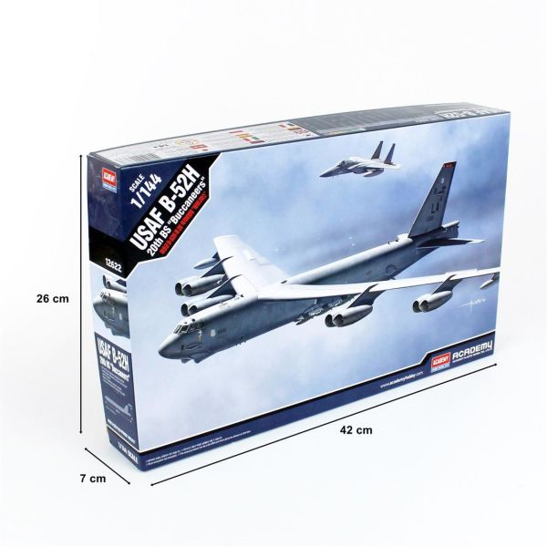 Academy 12622 1/144 Ölçek, USAF B-52H 20th BS (Buccaneers) Bombardıman Uçağı , Plastik Maketi