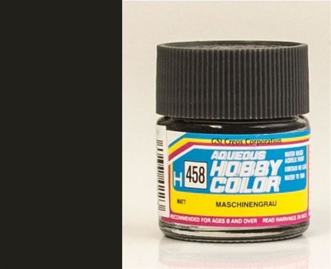 Mr.Hobby H-458 10 ml. Machine Gray, Aqueous Serisi Model Boyası