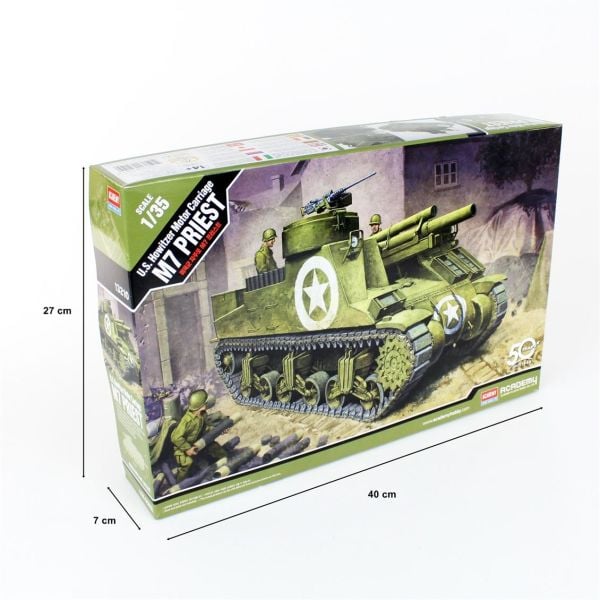 Academy 13210 1/35 Ölçek, M7 Priest Tank, Plastik Model kiti