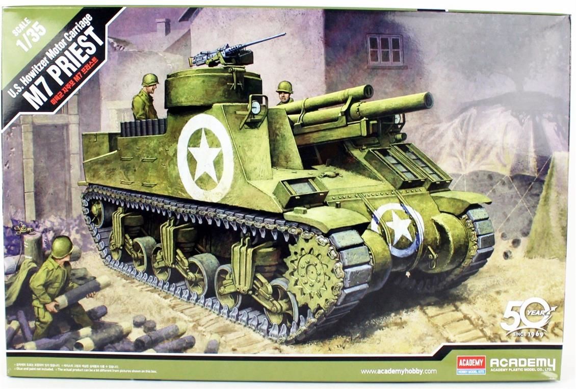 Academy 13210 1/35 Ölçek, M7 Priest Tank, Plastik Model kiti