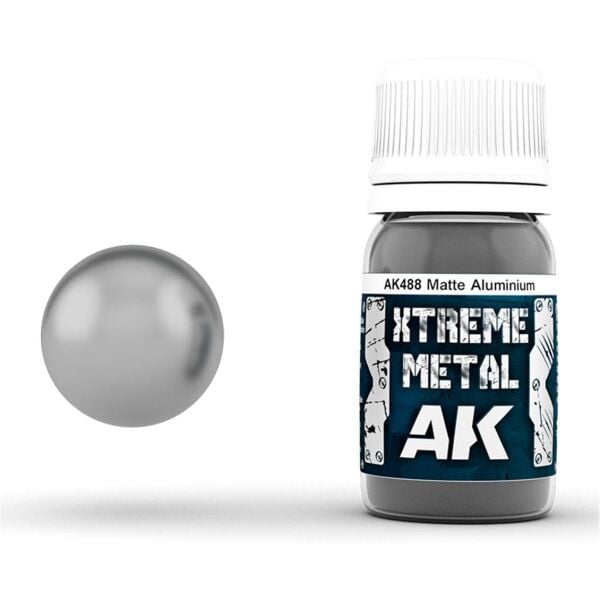 AK 488 30 ml. Mat Aliminyum Rengi, Xtreme Metal Serisi Model Boyası