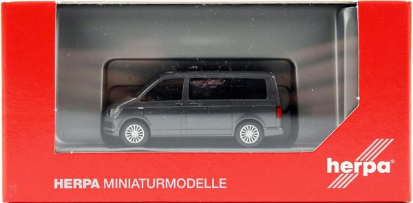 Herpa 028738-003 1/87 Ölçek, VW T6 Multivan, Pure Gri, Sergilemeye Hazır Model Araç