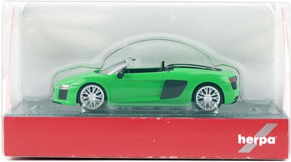 Herpa 028691-002 1/87 Ölçek, Audi R8 V10 Spyder, Yeşil, Sergilemeye Hazır Model Araç