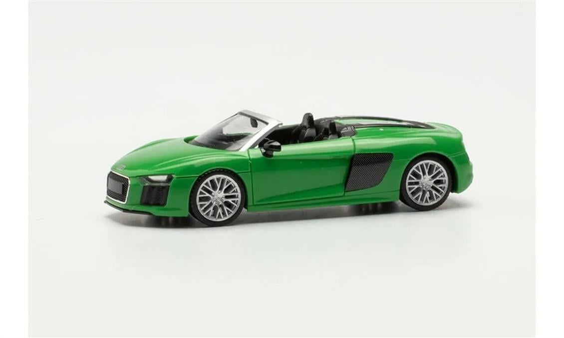 Herpa 028691-002 1/87 Ölçek, Audi R8 V10 Spyder, Yeşil, Sergilemeye Hazır Model Araç