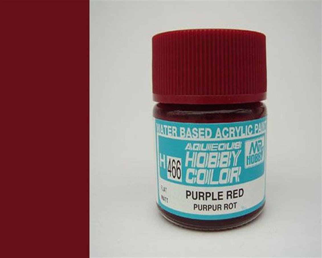 Mr.Hobby H-466 10 ml. Purple Red, Aqueous Serisi Model Boyası