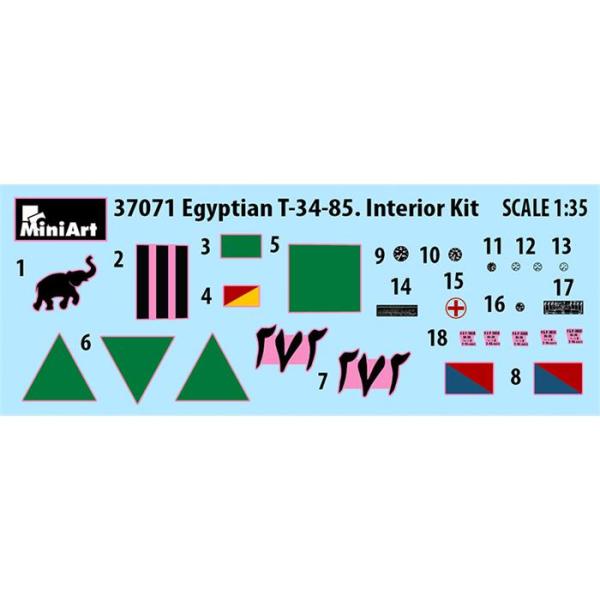MiniArt T-34/85 Mısır Interior Kit