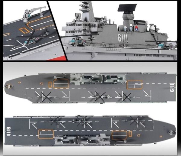 Academy 14216 1/700 Ölçek, ROK Navy Dokdo (LPH 6111) Savaş Gemisi, Plastik Model kiti