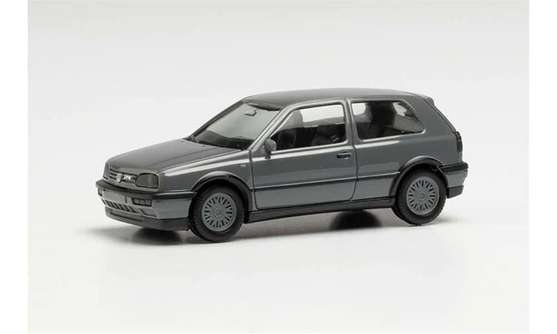 Herpa 024075-002 1/87 Ölçek, VW Golf III VR6, Gri, Sergilemeye Hazır Model Araç