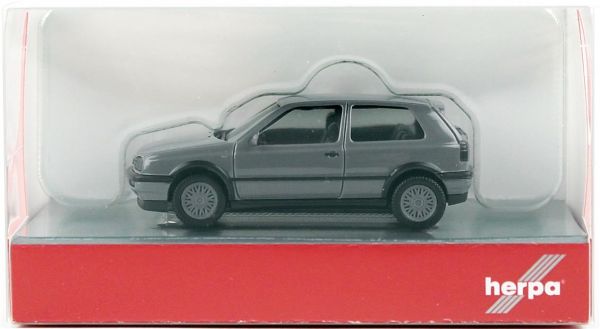 Herpa 024075-002 1/87 Ölçek, VW Golf III VR6, Gri, Sergilemeye Hazır Model Araç