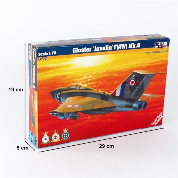 Mistercraft D043 1/72 Ölçek, Gloster Javelin FAW Mk.8 Savaş Uçağı, Plastik Model kiti