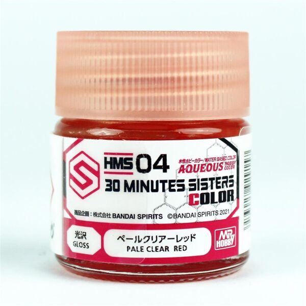 Mr.Hobby HMS-04 10 ml. 30 Minutes Sisters Colors, Pale Clear Red, Aqueous Serisi Model Boyası