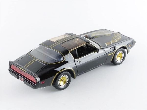 Greenlight 12944 1/18 Ölçek, Pontiac Firebird (Smokey&The Bandit), Siyah-Altın, Sergilemeye Hazır Metal Araba Modeli