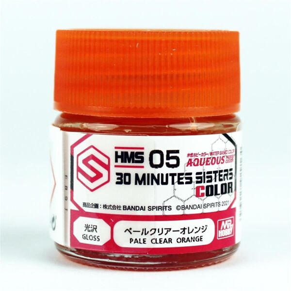 Mr.Hobby HMS-05 10 ml. 30 Minutes Sisters Colors, Pale Clear Orange, Aqueous Serisi Model Boyası