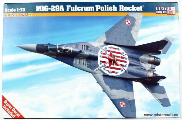 Mistercraft D097 1/72 Ölçek, MIG-29A Fulcrum Polish Rocket Savaş Uçağı, Plastik Model kiti
